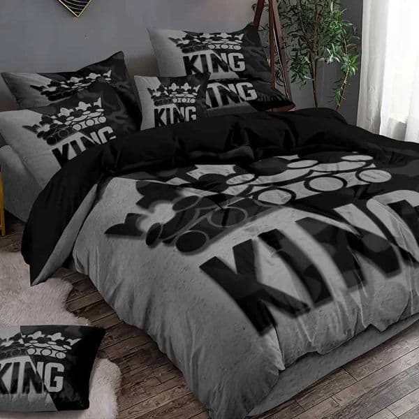 Grey and Black King Size Bed Pattern Down Duvet Cover Set Soft and Comfortable Bedroom and Dormitory Decoration Bedding Set C260324