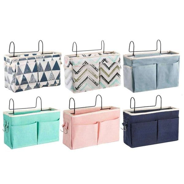 Bedside Caddying Bed Organizer Pocket for Rooms Rails Bedroom Dorm Kitchen Organization Storage Bag 26Y0324