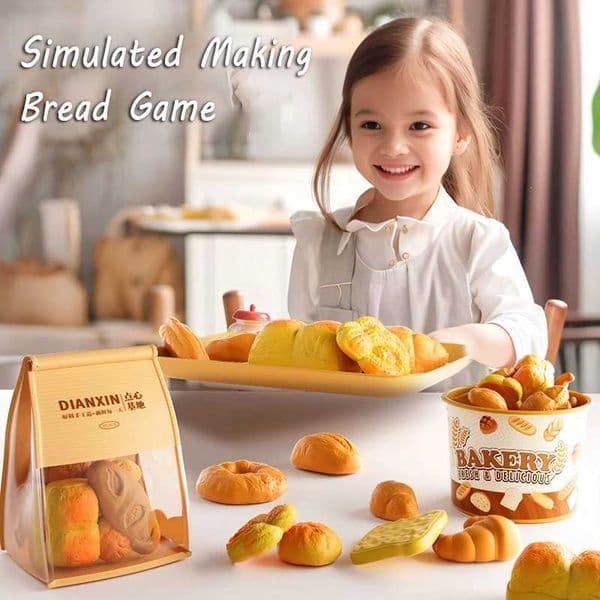 Children Pretend Play Kitchen Toys Sets Simulation Dessert Bread Food Cooking Games Play House Party Activities Games Girl Toys S2512308FHP