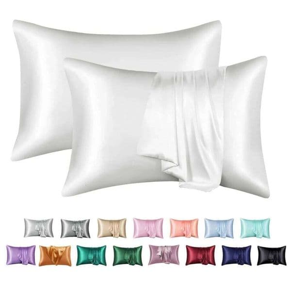 Nordic Silk Pillowcase White Black Grey Blue Bed Decorative Pillow Covers Luxury Comfortable Home Bedding Cases 26H0324