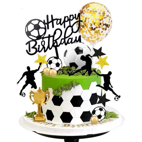 28pcs Soccer Cake Topper Ball Player Decorations for Birthday Party Sport Supplies 260323