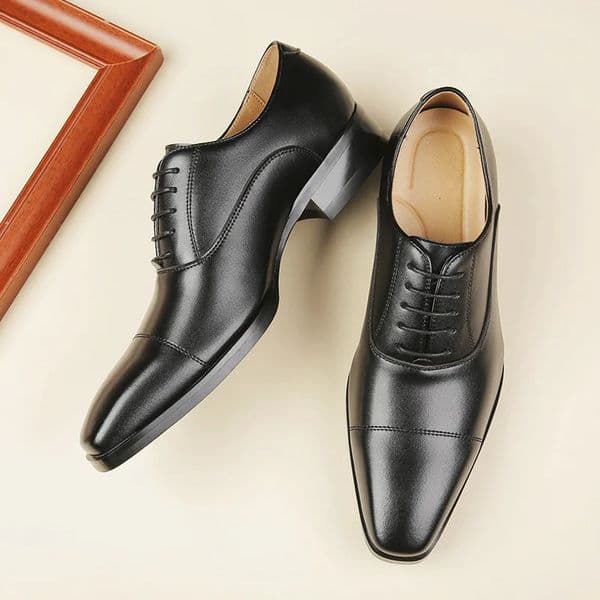 Genuine Leather Mens Dress Shoes Black Formal Social Shoe Male Business Wedding Derby for Man Italian Oxford Loafers 2024 260316