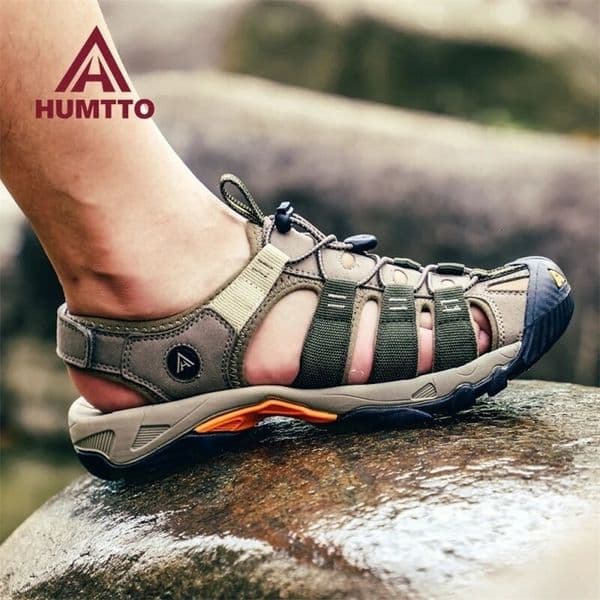 HUMTTO Summer Outdoor Sandals for Men Breathable Hiking Shoes Water Beach Mens Sandals Camping Climbing Aqua Sneaker HT-710445A 260312CJ