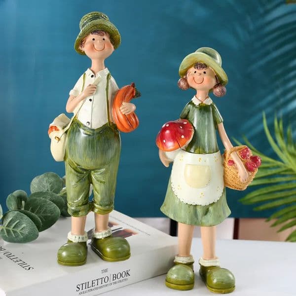 Balcony Decoration Garden Flower Tray Hand Painted Crafts Country Resin Home Ornaments 260324