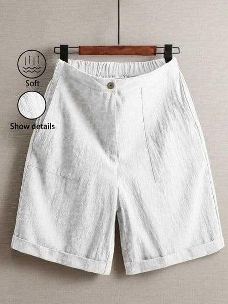 Summer womens thin fivepoint pants wideleg casual straightleg highwaisted fashionable outdoor sports 260310BANJIA