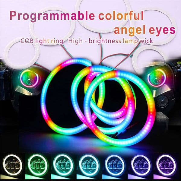 WS2812B Pixel Ring 27/48/73/96/120mm Individually WS2812 IC Smart DC5V RGB RING COB Light Addressable 5V 26L0324