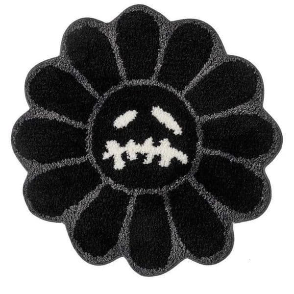 Designer Floor Mat Designer Floor Cool Carpet Luxurious Aesthetic Sunflower Smiling Carpet Entrance Door Antislip Bathroom Rug Flower Tufted Mat Living cool car