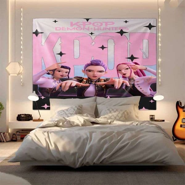 Pattern Soft Polyester Wall Hanging Fans Anime Tapestry for Living Room Home Dorm Decor 26Y0324