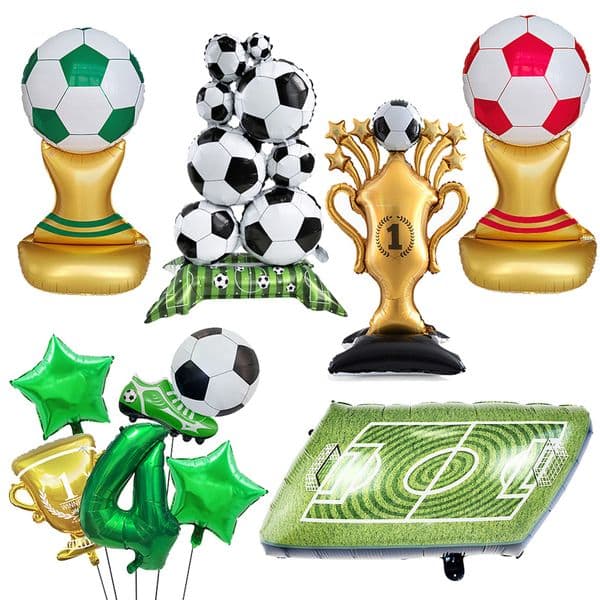 Soccer Party Decoration Balloons Standing Foil Football Sneakers Trophy Stars Sports Theme Decors 260323BJ