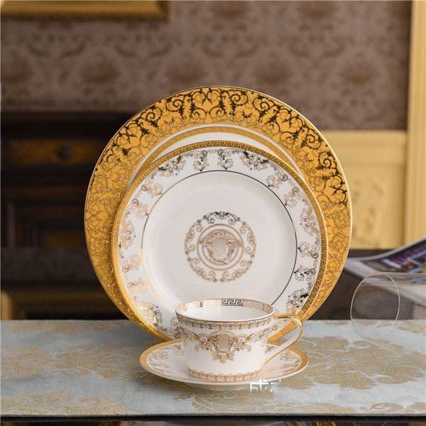 Dumesa Elegant Bone China Dinner Plates, Ideal for Steak Cake, Premium Collection