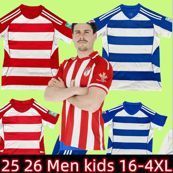 25 26 Granada Mens Soccer Jerseys RODELAS STOICHKOV OSCAR L.WILLIAMS SERGIO RUIZ LUCAS BOYE Home Football Shirts Short Sleeve Adult Uniforms