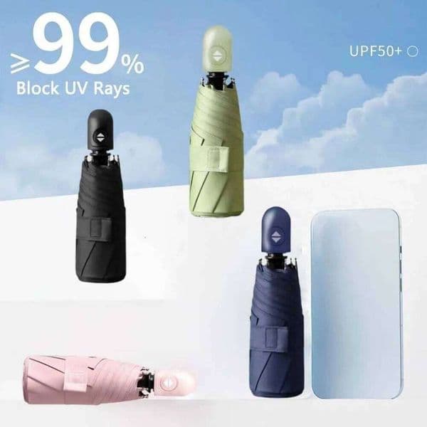 Lightweight Automatic Pocket UV Protection Solid Color Dual-use Folding Umbrella High-end Reinforcement 26Y0324