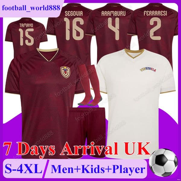 4XL Venezuela 2026 World Cup Soccer Jerseys SEGOVIA CASSERES JR. ARAMBURU 26 27 National Football Team football shirts FERRARESI football kits Men Kit Kids Socks Sets