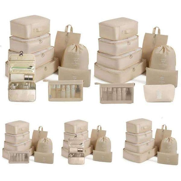 7-8-9-piece Set Clothes Luggage Travel Organizer Blanket Shoes Organizers Bag Suitcase Pouch Packing Cubes 26Y0324