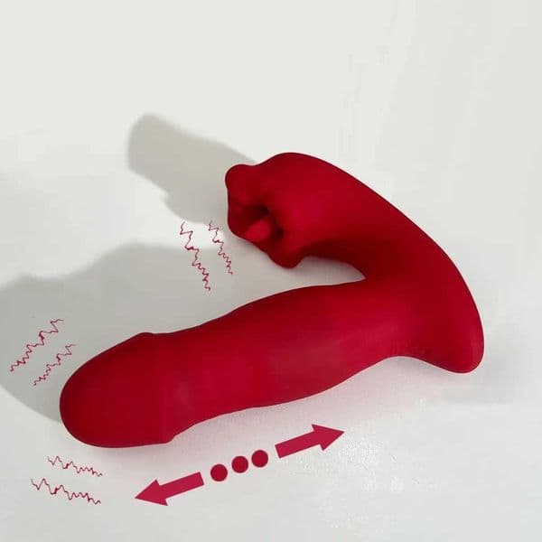 The Big Mouth Vibrator G-Spot and Clitoral Stimulator 9 Licking and Thrusting Mode APP Control Sex Toy for Women Pleasure Female gbamboo2017_AL0E