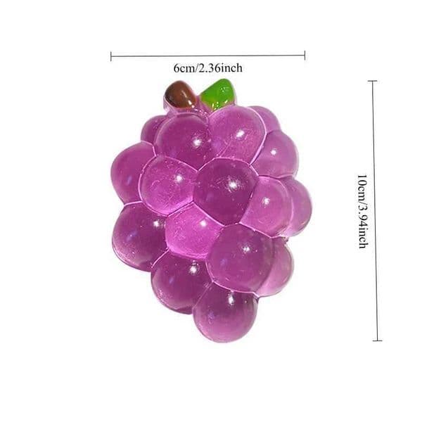 Squishy Fruit Grapes Fidget Toy Squeeze Stress Relief Hand Toy Anti-Anxiety Fruit Stretchy Slow Rising Toy Creative Sensory Toy Z2605111