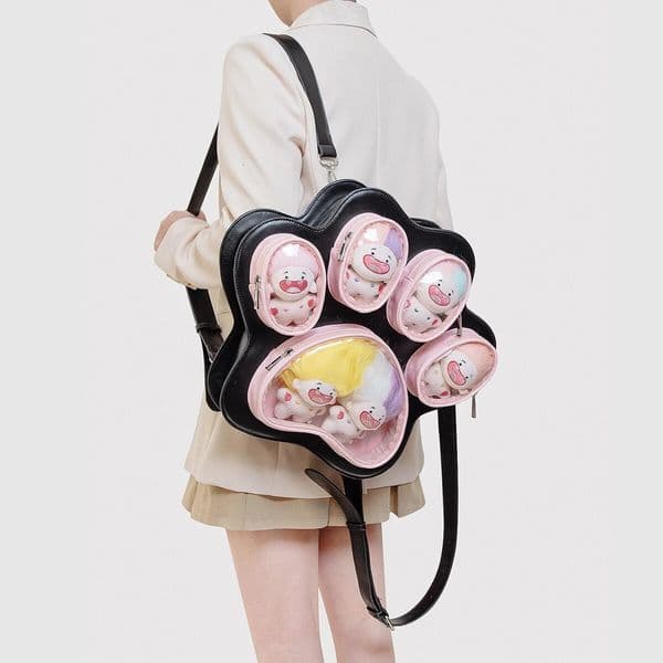 New Multi layer Cat Claw Japanese Cute Girl Shoulder Bag Fashionable Multi functional Large Capacity Cross Backpack Luxury Handbag Designer Bag