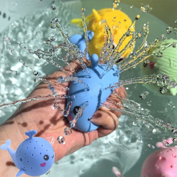 Baby Bath Toys Sponge Water Absorbing Whale Squeezing Stress Relief Toys Summer Swimming Play Water Toy for Children Squishy Kid BY AIR