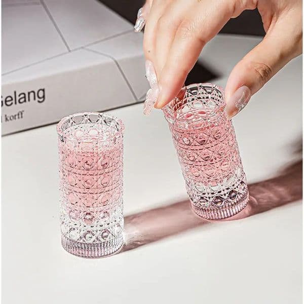 Mini Small Size Wine Glass Vintage Relief Cup A of Height Number Bartending Bar Drinking Utensils 30ml Cups 260324