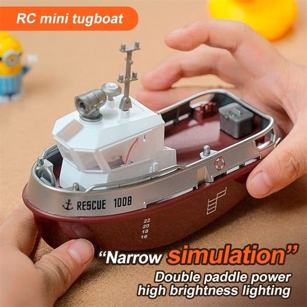 ZWN 1/32 RC Boat With Lights Powerful Dual Motor 24G Long Range Wireless Remote Model Toy for Boy Girl Gifts 260320