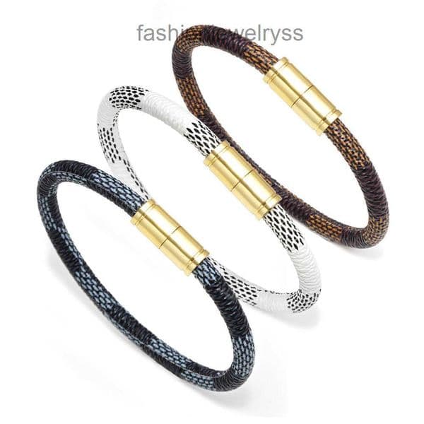 leather bracelet designer bangle Plated gold designer bracelet women old flower designer jewelry luxury bracelets for womens mens letter high quality brown zh216