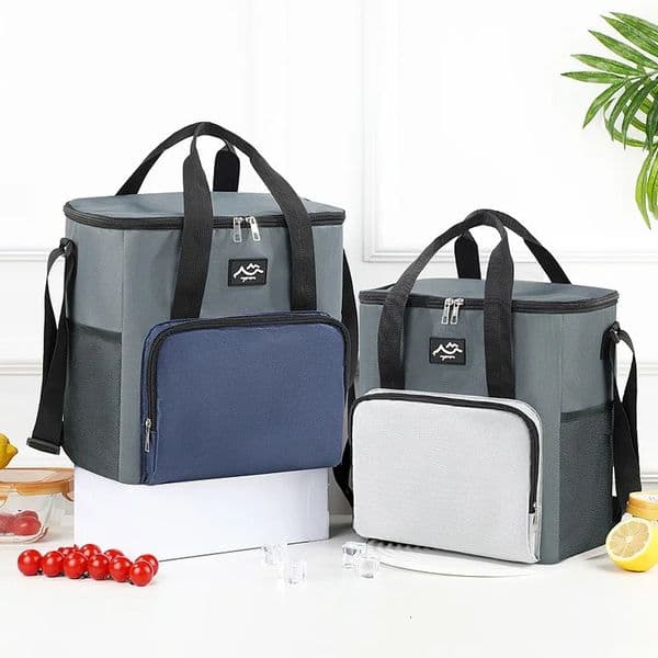 Fashion color matching simple square lunch bag portable camping freshkeeping ice largecapacity office workers meal 260324