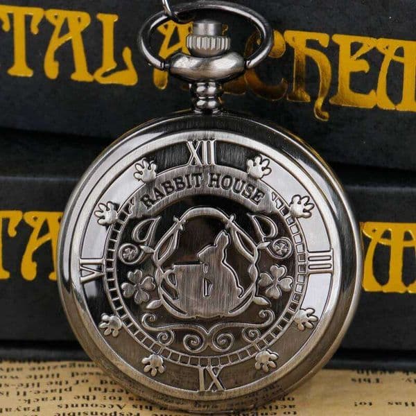 Vintage Rabbit Embossed Pocket Elegant Accessory Pendant Antique Steampunk Chain Watch Gifts for Women Men