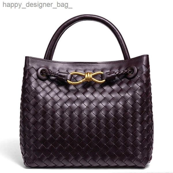 Handbag with bow metal hand-woven shoulder bag design large capacity crossbody bag for women underarm bag T260324