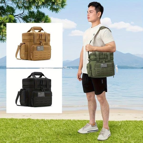 18L LargeCapacity Tactical Lunch Bag Insulated Cooler Box For Work Commutes Outdoor Camping SelfDriving Trips 260324