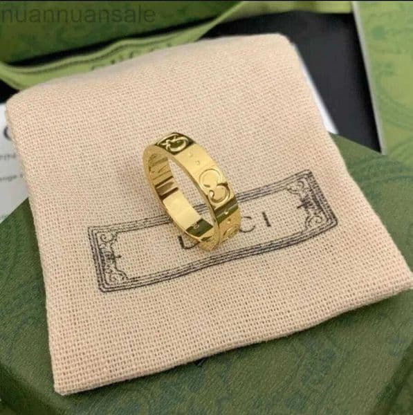 Ring Popular gg Fashion Designer Mens Titanium Steel Sier Rings Engagements For Womens jewelry designer for women Love Letter Plated gift g jewelrys c29 Z1P5