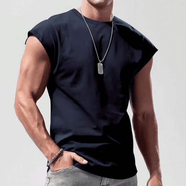 Men's Tank Tops 2026 Summer Men Breathable Sports Vest Quick Dry Loose Fitness Training Broad Shoulder Gym Sleeveless Running Top