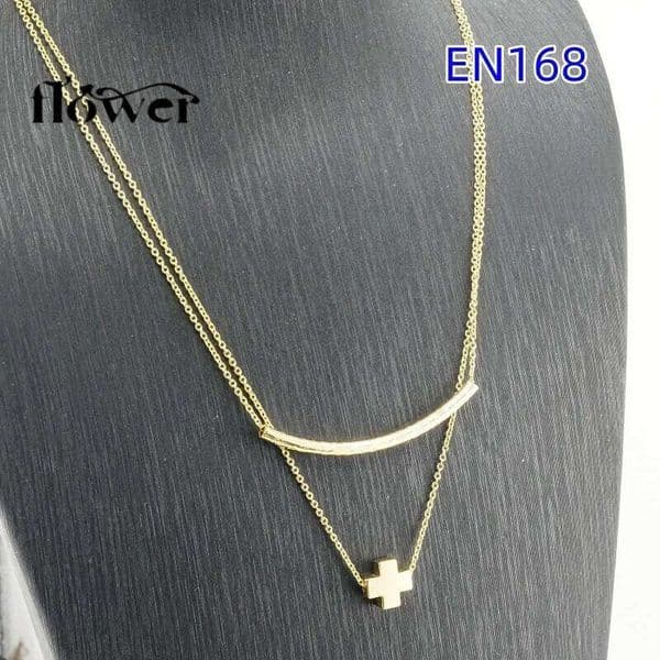 Goodbrands Enewton Jewelry 2Pcs Cross Curved Bar Necklace Set For Women Birthday Gifts Elegant Stylish Unique Gift