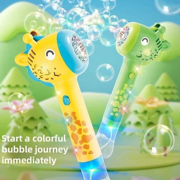 Dinosaur Giraffe Bubble Blowing MaCHIne for CHIldren Fully Automatic Handheld Bubble Stick Luminous Bubble Toy K260324