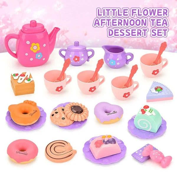 Kids Tea/Pastry Set Toy Simulation Pretend Play Food Playset for Children Montessori Toddler Children Gift Kitchen Girl S251230