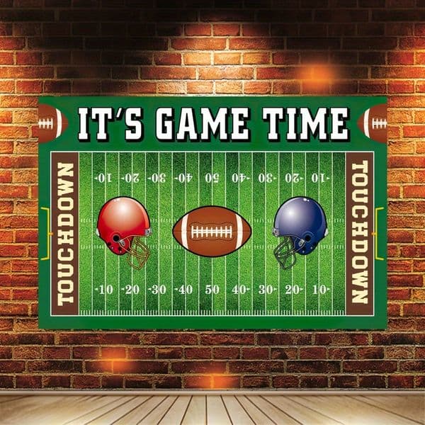 1pc American Football Party Backdrop Perfect for Sports Event Pography and Birthday Decoration 260323BJ