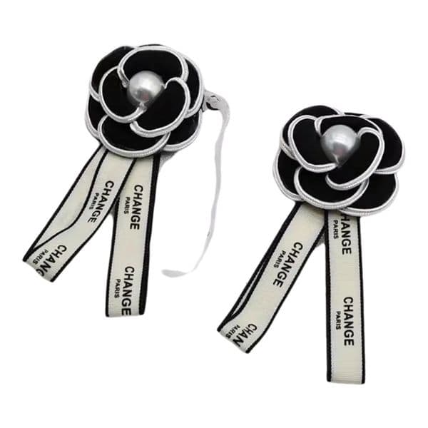New Straps Retro Light Luxury High-end Pin, Camellia flower Bedroom Style Curtain French Tied