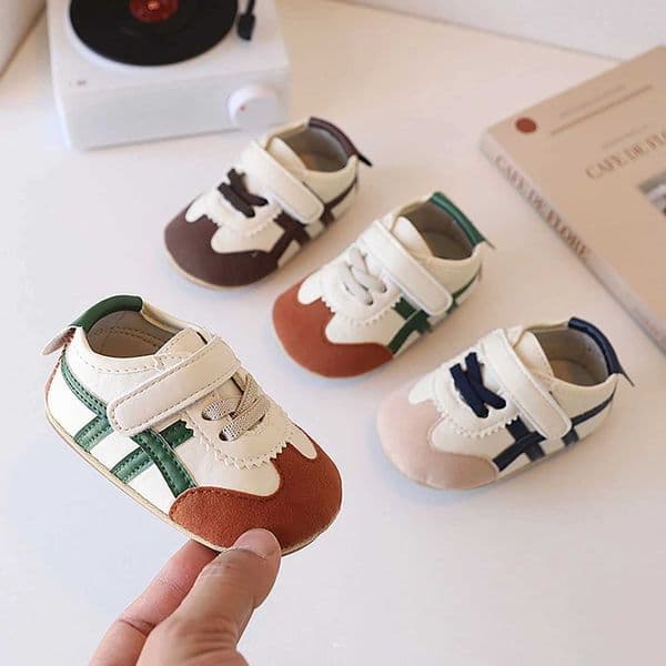 Baby Shoes Fashion Patchwork Color Boy Girl Faux PU Leather Casual Shoes Toddler s First Walkers Crib Shoes S251212