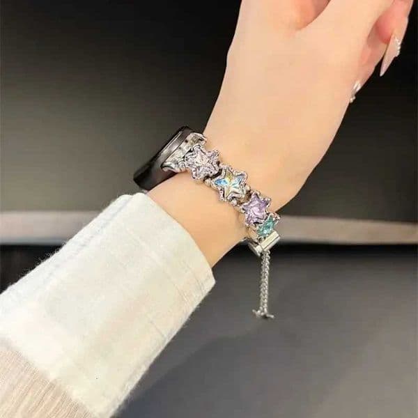 Star Dopamine Diamond Strap Suitable for Band 8Pro/9ProFor Mi band 3/4/5/6/78/8NFC/9/9NFC/10/10NFCFor Redmi Watch5/4 C260325