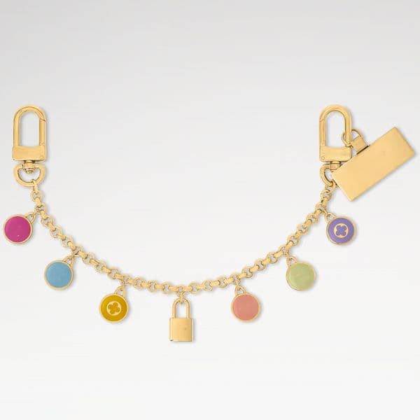 Confetti Chain Purse Charm Designer Keychain Accessories Women Luxury Long Metal Gold And Silver Key Chain Midnight Pearls Stacking Purse Charm Keyring Bag Pendant