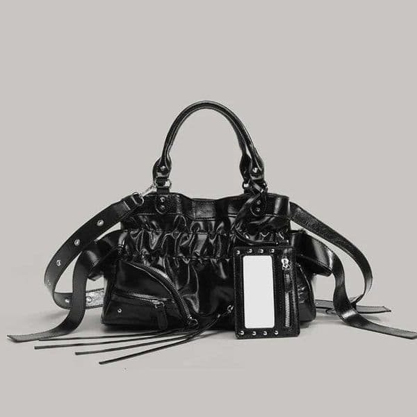 Retro Rivet Motorcycle Versatile Crossbody For Women Shoulder Bags Purse And Handbags Bag Sac QIBALIANGPIN