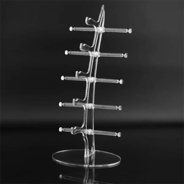 5 Pair Sunglasses Glasses Fashion Acrylic Show Rack Counter Eyeglasses Display Stand Holder Transparent 260324
