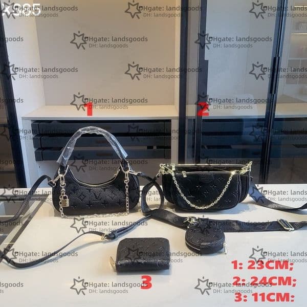 Top Quality Luxury Crossbody Bag for Women Designer Shoulder Bag Wallet, Tote 3pcs/set Mahjong Bag, Underarm Bag, 3pcs/lot