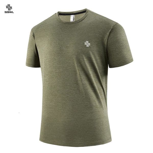 SBWL Fashion football style mens outdoor running fitness loose short sleeve T-shirt Breathable quick drying casual Gym Tops 260323