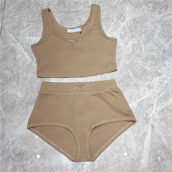 2025 Summer New Womens Simple and Sexy Tank Top Pants Split Bikini Q260324