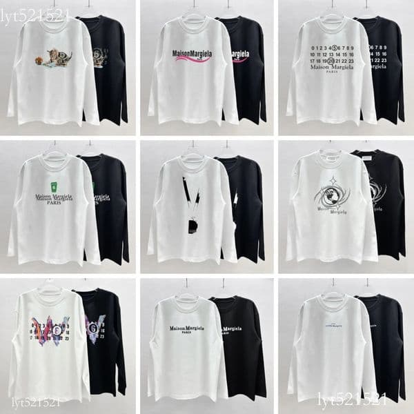 Designer fashion casual letter print daily wear unisex long sleeve T-shirt designer luxury