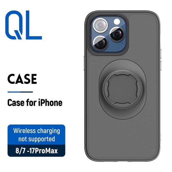 Bike Cycling Phone Case with Lock-in Design, Compatible with Quad-lock Mounts, Motorcycle Phone Holder for iPhone 17/16/15/14/13/12 Plus/Air/Pro Max