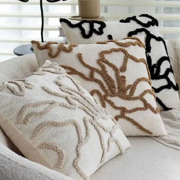 Floral Tufted Cushion Cover Boho Style Decorative Throw Cover For Sofa Living Room 45x45CM case Home Decor L260524R7B2