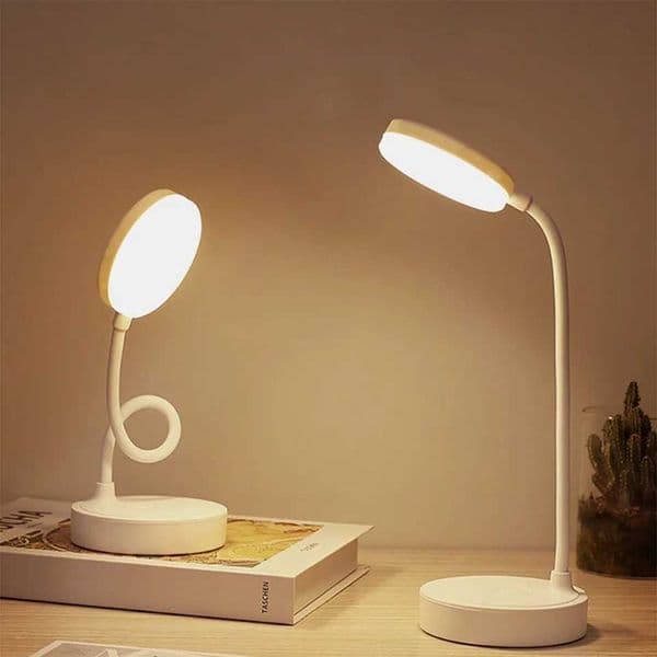 Table Lamp USB Plug Rechargeable Desk Lamp Bed Reading Book Night Light LED 3 Modes Dimming Eye Protection Light Bedside Lamp H260325