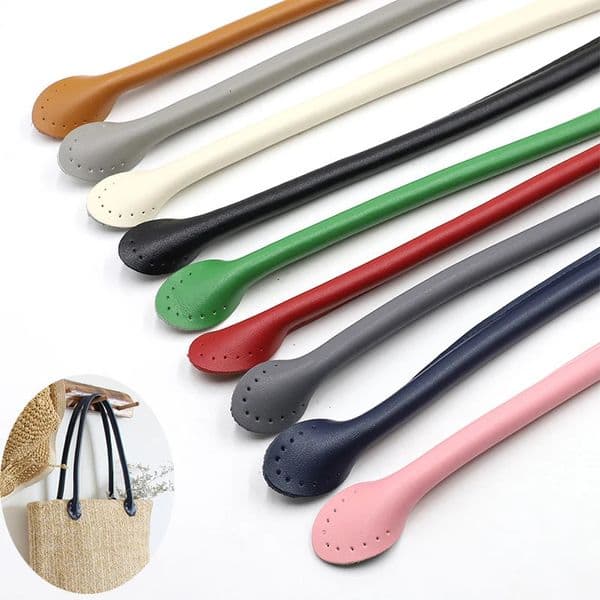 2pcs 40 50 60cm Leather Handles Durable Shoulder Bags Detachable Belt Leaf Handle Straps DIY Handmade Replacement Handbag Strap 260325