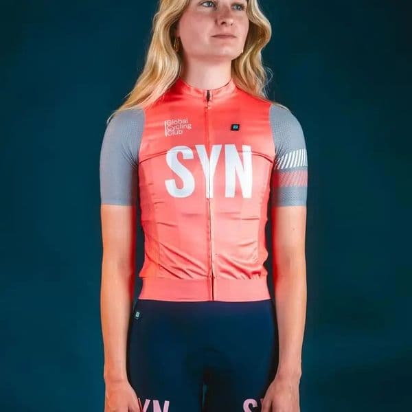 Syn Pink Short Sleeve Jersey Women Team Bicycle Riding Clothing Road Bike beautiful Cycling Sports Shirts camiseta ciclismo 260324BJ